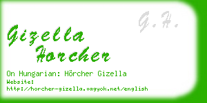 gizella horcher business card