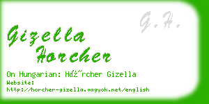 gizella horcher business card